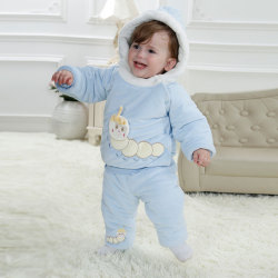 婴幼儿冬装女婴儿唐装喜庆加厚服装0-1-2岁女