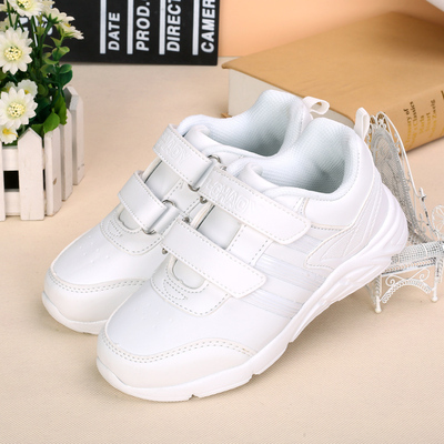 酷超白色女童鞋儿童运动鞋2016潮女孩休闲鞋