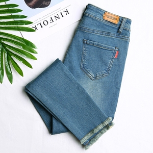 左唐高腰牛仔裤女