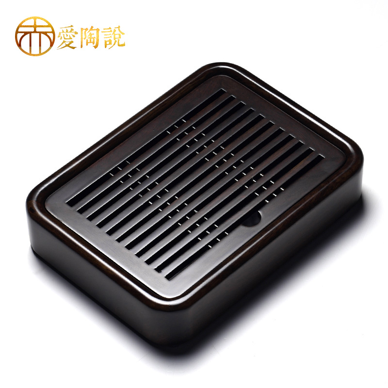 茶具茶盘 功夫茶具盛水小号茶海茶台托盘红木鸡翅木黑檀实木茶盘