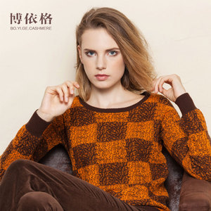 博依格春季新款自由领设计款纯羊绒毛衣针织衫