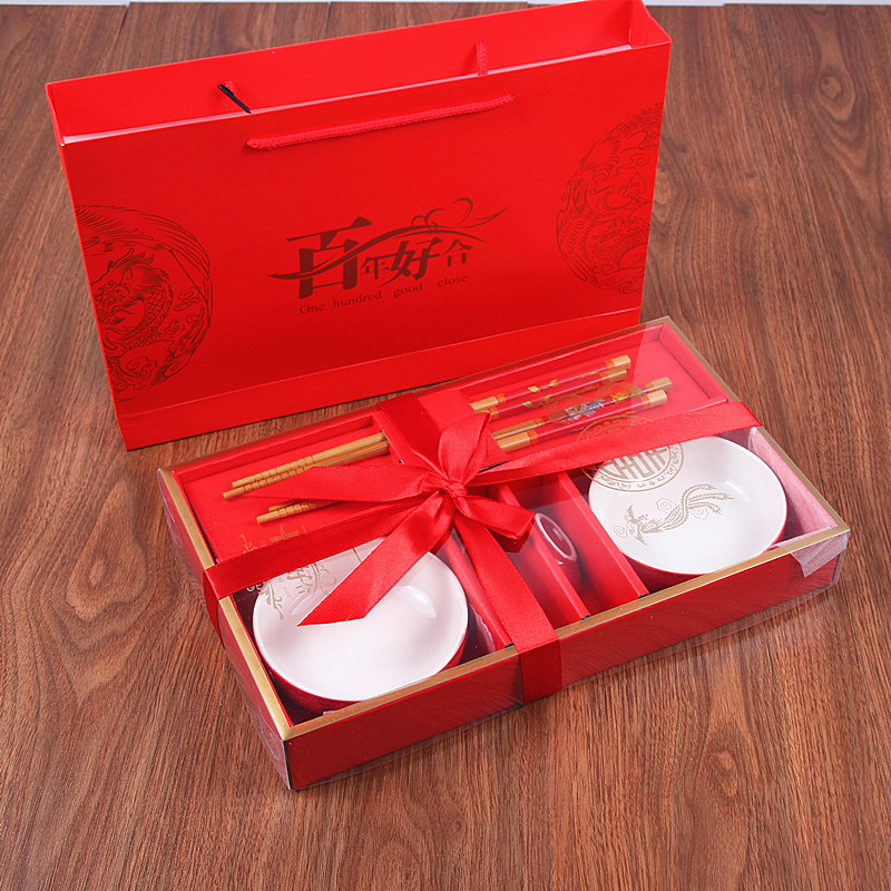 正品[结婚碗筷礼盒]碗筷礼盒评测 结婚送碗筷图