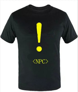 魔兽世界问号NPC游戏周边衣服夏季男生款圆