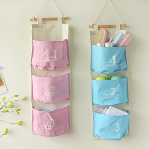 日式棉麻布艺墙挂袋