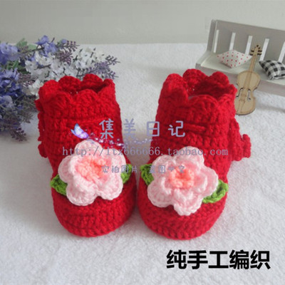 纯手工编织婴儿帽_手工小制作