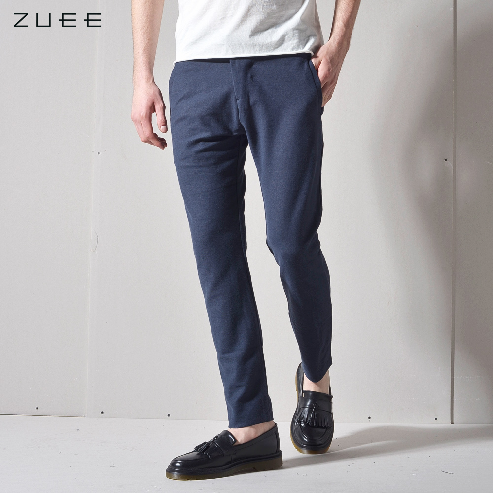 ZUEE小脚裤直筒哈伦裤男士 夏季休闲原创设计男装韩版修身长裤D89