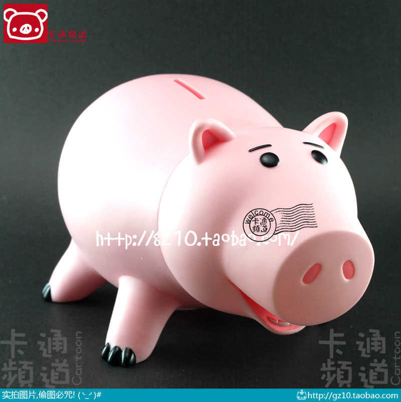 迪士尼 玩具总动员 火腿 小猪储钱罐 钱箱 公仔摆件手办 巴斯胡迪