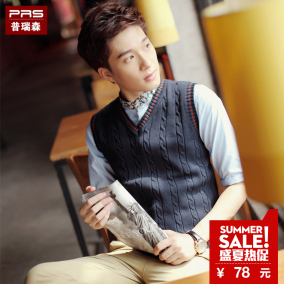 正品[男士毛衣背心v领]v领背心毛衣织法评测 男