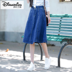 韩版复古牛仔半身裙 