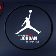 air jordan乔丹aj标志3d立体金属侧标黑色飞人汽车贴纸装饰贴车标