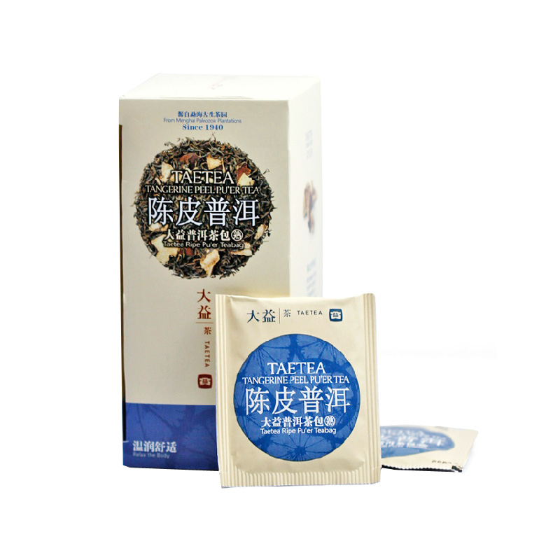 【天猫超市】大益普洱茶花草茶陈皮普洱袋泡茶包40g/盒 办公之选