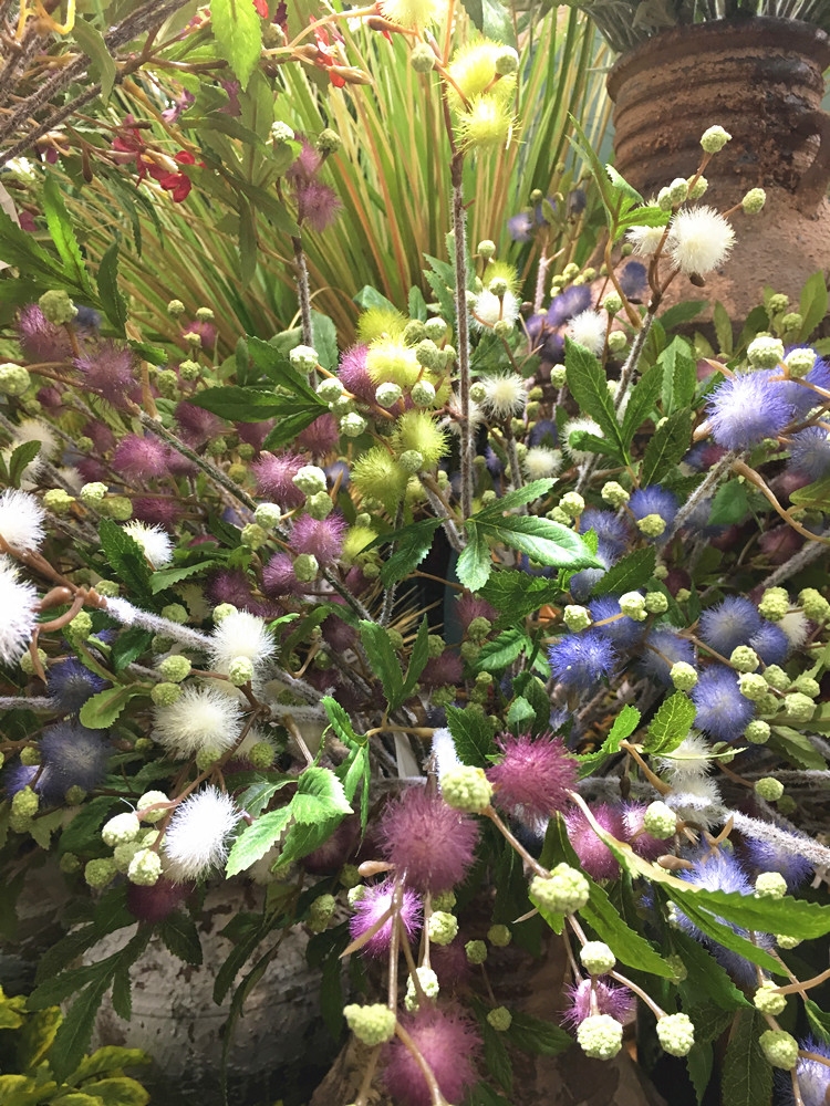 毛毛球 仿真绿植毛球果绿色插花配件创意家居装饰摆设