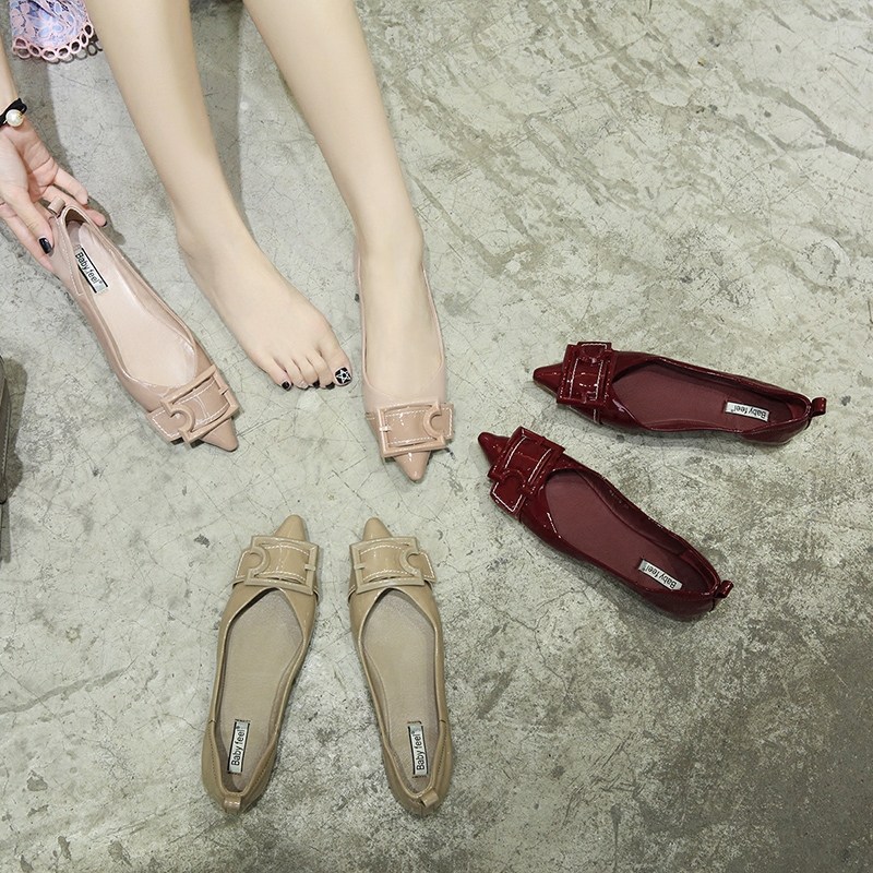 2017春秋季新款 蛋卷社会豆豆鞋 单鞋 女平底鞋