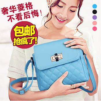 啄木鸟潮流女包2014新款欧美时尚菱格小包单
