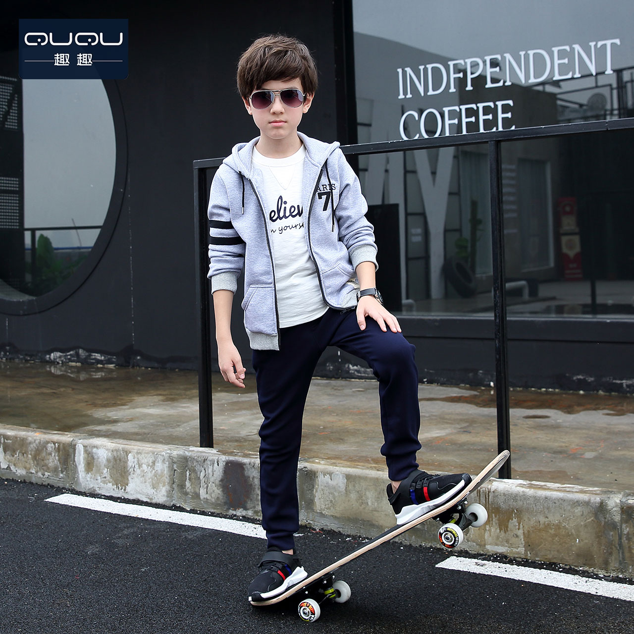 正品[男童大童套装]大童运动套装男童评测 中大