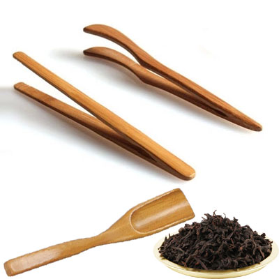 日式手工竹制茶夹功夫茶器具茶道配件面包蛋糕夹不锈钢茶镊子茶勺