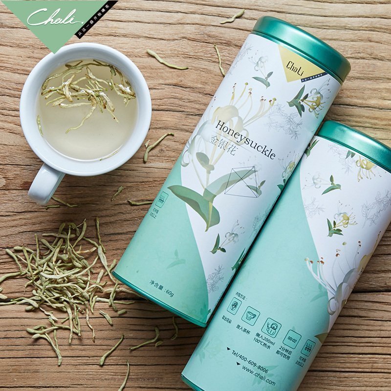 chali金银花茶罐装花草茶金银花河南封丘金银花茶叶60g