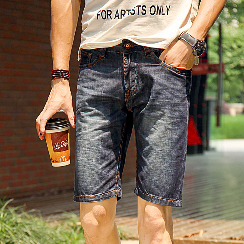 [2015爆款]2014新款韩版夏季<em>男装牛仔短裤</em>男士