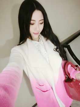 2015春秋女装新款长版毛衣外套韩国版过渡色