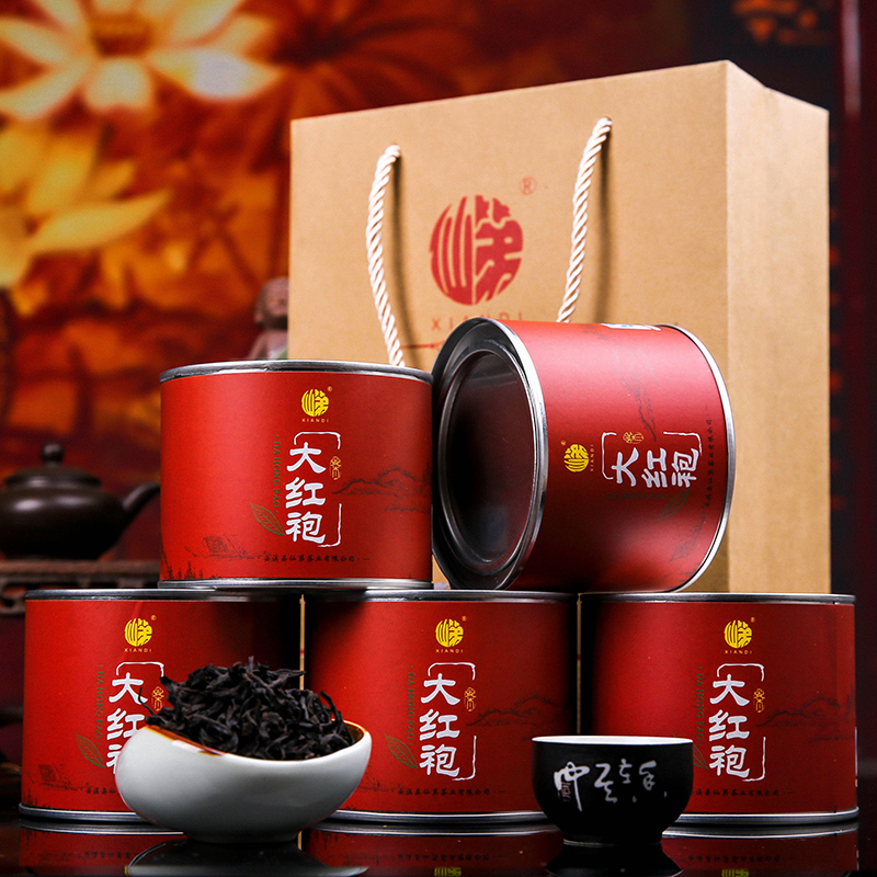买一送四 仙第散装武夷岩茶大红袍茶叶礼盒装乌龙茶叶新茶