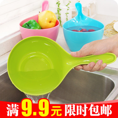 加厚塑料优质水勺水瓢 厨房长柄大水舀子 婴儿