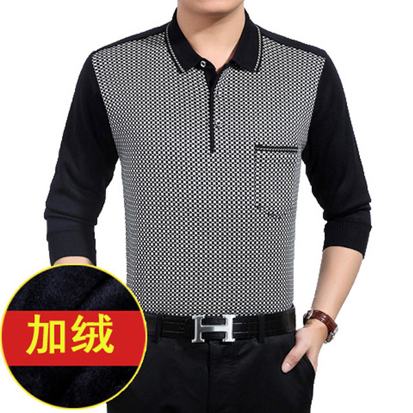 热销男毛衣 加绒羊毛长袖_易购客 打底衫 中年