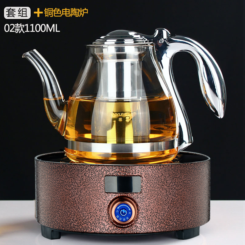 养生壶耐热玻璃茶具套装不锈钢过滤304不锈钢过滤茶壶整套功夫