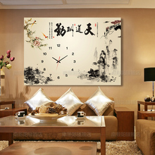 饰画挂钟配电箱客厅餐厅挂画中式画天道酬勤 水晶膜单联无框装