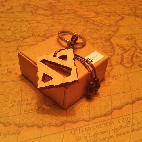 刀塔2模型手办 dota2游戏周边 桃木钥匙扣饰品