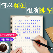 南国书香凹槽练字帖成人行书行楷书速成钢笔字帖硬笔本男女生神器