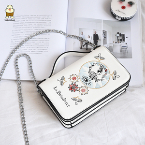 夏季小清新刺绣链条小包