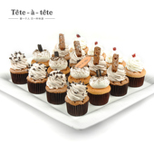 teteatete四合一杯子蛋糕cupcake蛋糕纸杯蛋糕生日奶油蛋糕上海