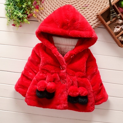 女童冬天外套棉衣服1-2-3岁宝宝加厚夹棉保暖
