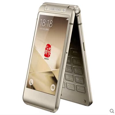尊贵金正品带票samsung/三星 sm-w2016电信4g双模翻盖智能手机