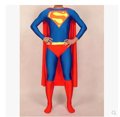 英雄儿童节超人紧身衣服装男成人动漫服装舞台 superman costume