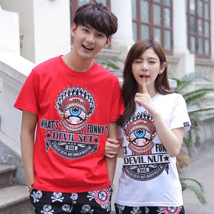 汉龙威服饰专营店正品 devil nut 恶魔果实 2015春夏装 新上 卡通情侣装 短袖T恤