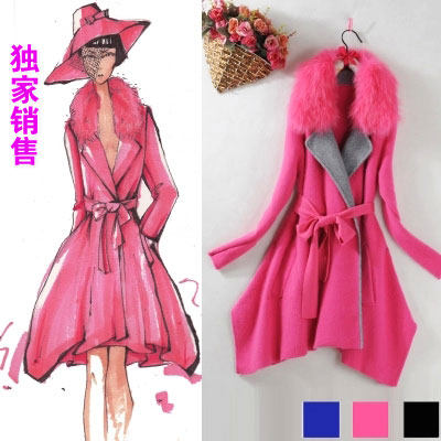 淘宝网欧洲站2014<em>秋装</em>新款女装<em>水貂</em>绒<em>开衫</em>女