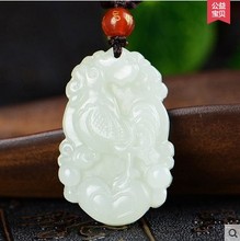 属鸡十二生肖玉吊坠开光和田玉佩儿童饰品男女婴儿玉石项链本命年