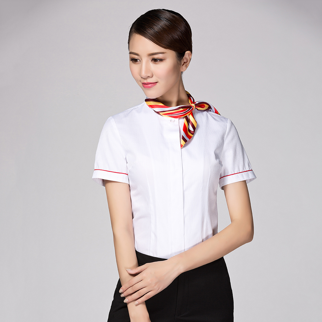 正品[白丝巾女]女长丝巾评测 女丝巾塞男嘴捆手