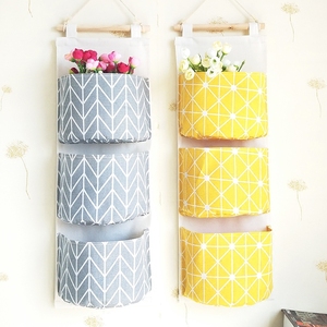 棉麻布艺收纳袋挂袋