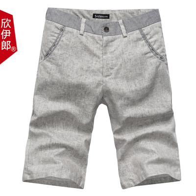 [2015爆款]欣伊郎 夏季亚麻裤 短裤 韩版休闲商