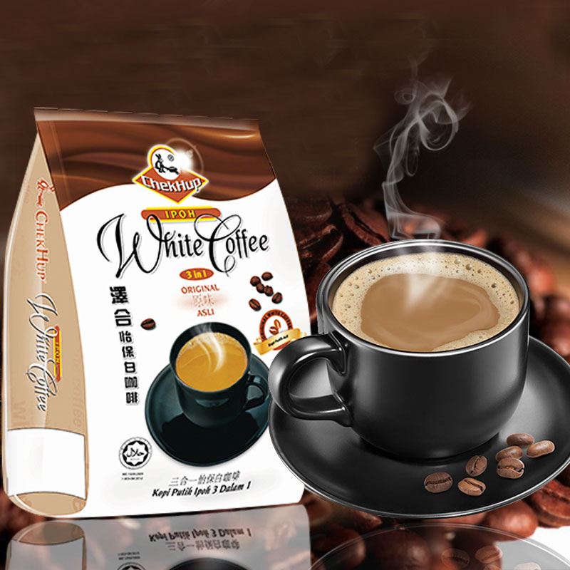 马来西亚进口泽合怡保原味怡宝3合1速溶白咖啡600g/袋三合一咖啡