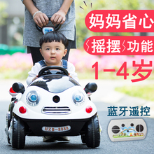 新款儿童电动车四轮车摇摆童车带遥控推杆可坐人男女宝宝玩具汽车图片