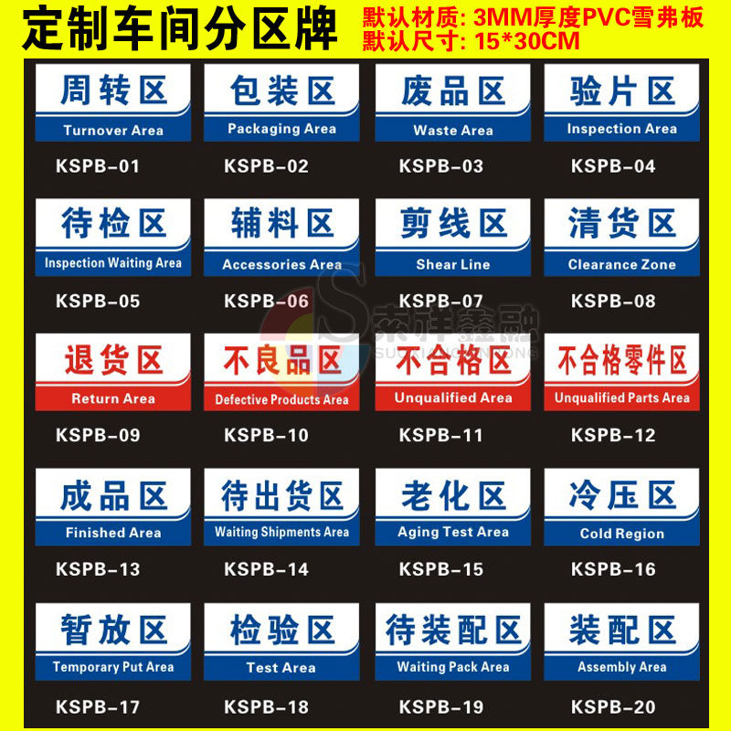 车间标识张贴规范_生产车间安全标识_车间区域管理标识牌