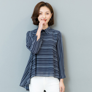 最新欧洲站2017新款长袖雪纺连价格 同款 _尚