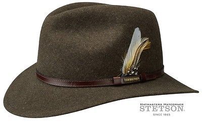 海外代购 礼帽 stetson斯泰森毡帽西部牛仔户外羊毛帽子 绿