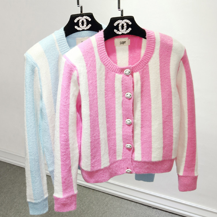 [2015爆款]韩版短款单件毛衣<em>开衫外套女</em>春秋学