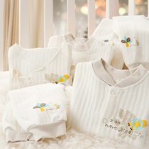 儿童装婴儿衣服宝宝保暖内衣套装新生儿秋冬装纯棉加厚0-1-2-3岁