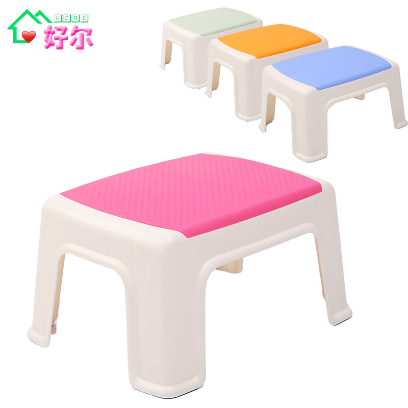 好尔 塑料凳子加厚型 儿童矮凳浴室凳方凳 小板凳圆凳换鞋凳宜家