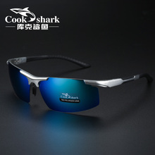 库克鲨鱼男太阳镜偏光驾驶眼矩镜专用钓鱼镜高清看漂 cookshark